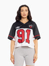 Women's Chicago Bulls Cropped Players Top