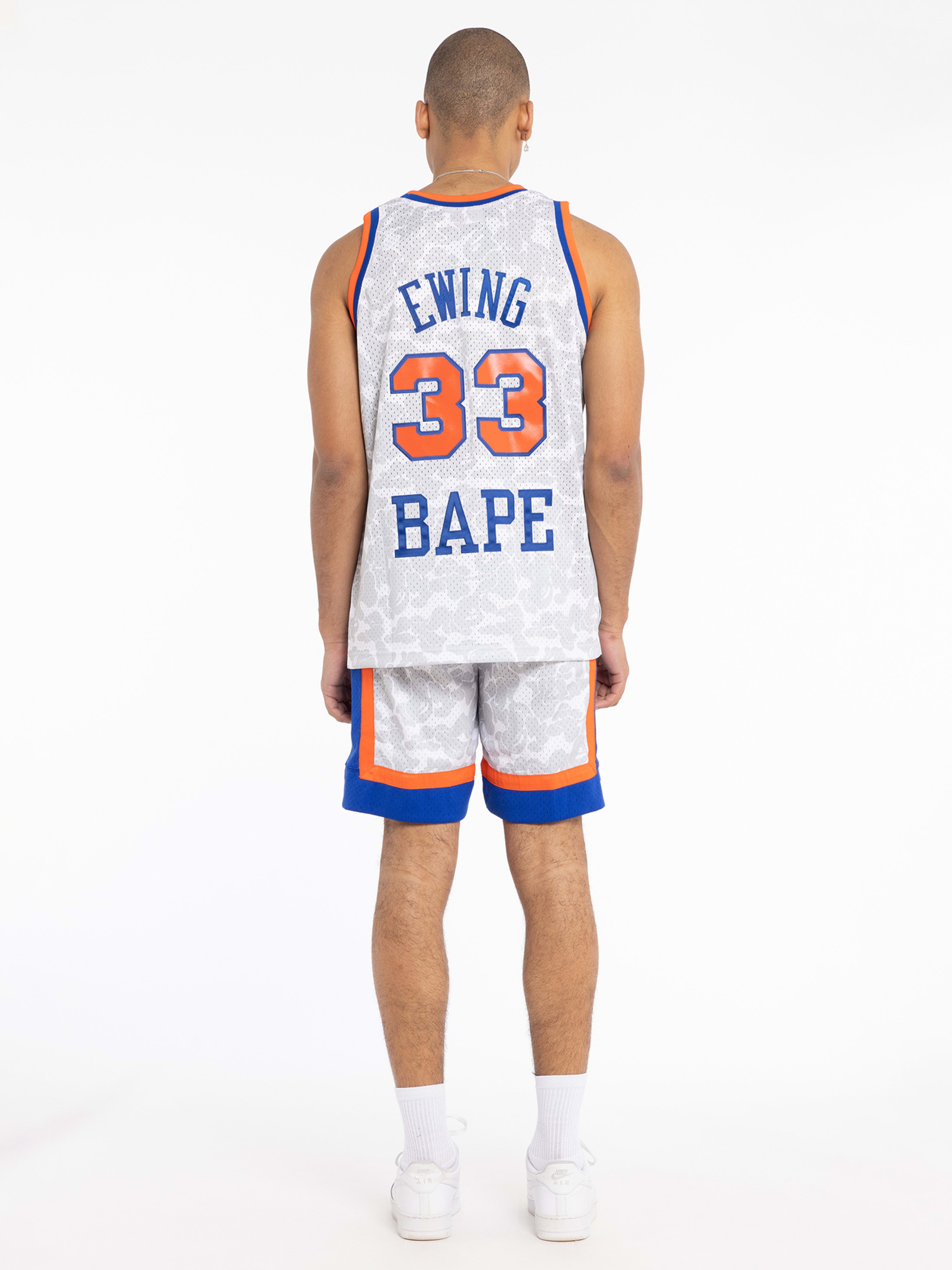 Bape x Mitchell and Ness New York Knicks Patrick Ewing Jersey White Size XL  海外 即決 - スキル、知識